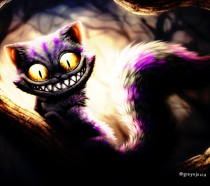 This visual is about cheshire cat purple smiling cat alice in wonderland cr...